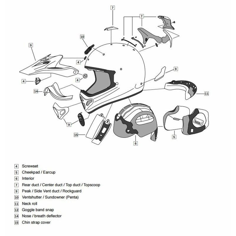 Protector Barbilla ARAI (Casco PENTA PRO), Transparente