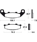 KAWASAKI ZX 4 400 (88-89) BREMBO TRASERAS