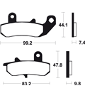 SUZUKI VS 650 (91-16) BREMBO TRASERAS