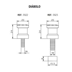 YAMAHA YZF-R125 08' - 18' DIÁBOLO M6