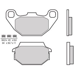 KYMCO SUPER 9 250 (00-16) TRASERAS BREMBO SCOOTER