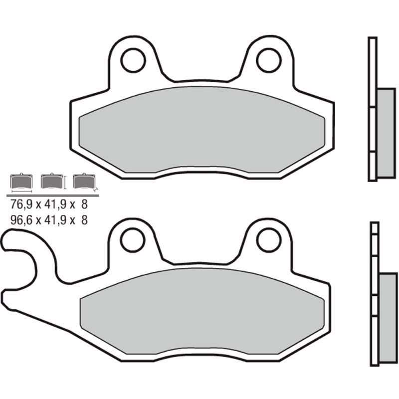 PEUGEOT GEO RS 250 (08-16) TRASERAS BREMBO SCOOTER