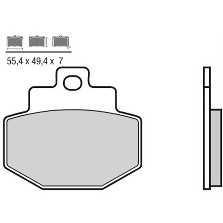 PIAGGIO GTS TOURING 300 (11-12) TRASERAS BREMBO SCOOTER