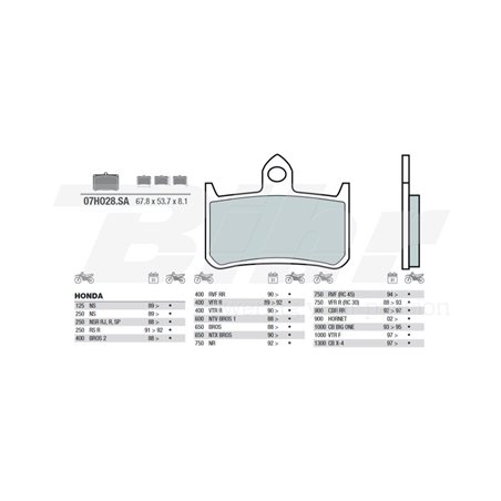 HONDA BROS 2 400 (88-16) DELANTERAS BREMBO