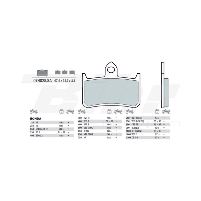 HONDA BROS 650 (88-16) DELANTERAS BREMBO
