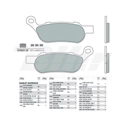 HARLEY DAVIDSON FXSTB/NIGHT TRAIN 1584 (08-16) BREMBO TRASERAS